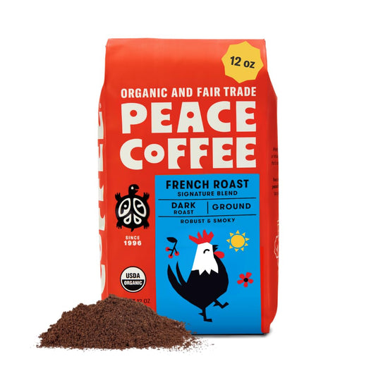 Peace-Coffee-French-Roast,-Ground-Dark-Roast,-12-oz,-Organic-Fair-Trade,-Nutty,-714