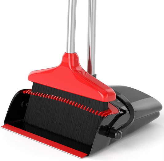 Broom-with-Dustpan-Combo-Set-54"-Long-Handle-Adjustable-Length-5073