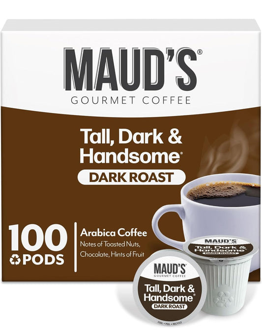 Maud's-Dark-Roast-Coffee-Pods,-100ct,-Single-Serve-Pods-–-1-Arabica-Coffee,-3030
