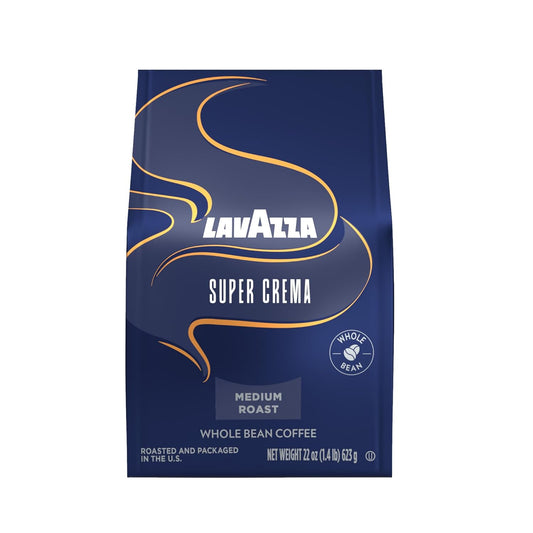 Lavazza-Super-Crema-Whole-Bean-Coffee,-Medium-Espresso-Roast,-Arabica-and-Robusta-Blend,-3196