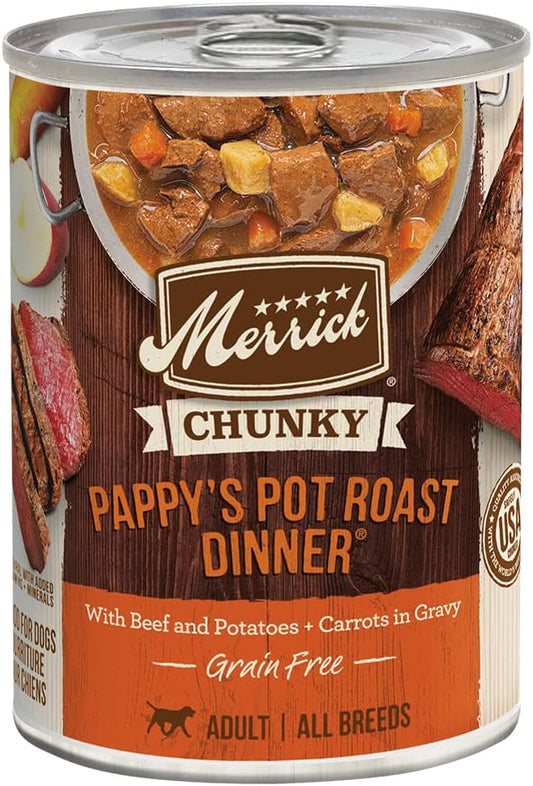 Merrick-Chunky-Grain-Free-Pappy's-Pot-Roast-Dinner-Canned-Dog-Food,12-Count,-12.7-oz-407