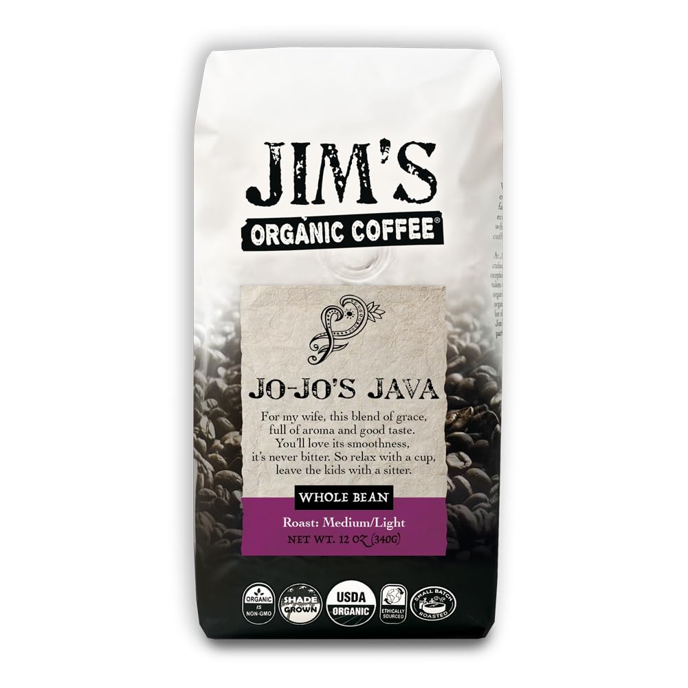 Jim’s-Organic-Coffee-–-Jo-Jo’s-Java-Blend-–-Medium/Light-Roast,-Whole-Bean,-12-1437