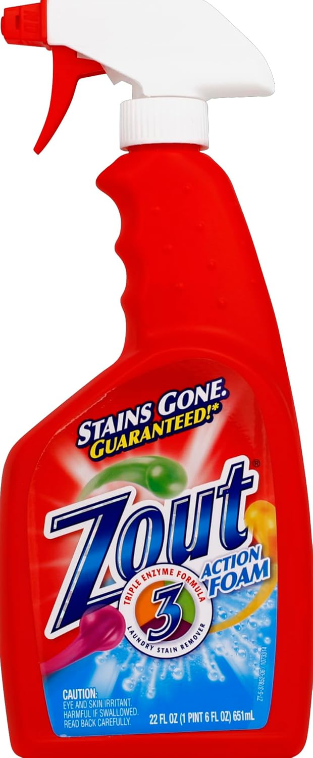 Zout-Triple-Enzyme-Formula-Laundry-Stain-Remover-Foam,-22-Fl-Oz-(Pack-61