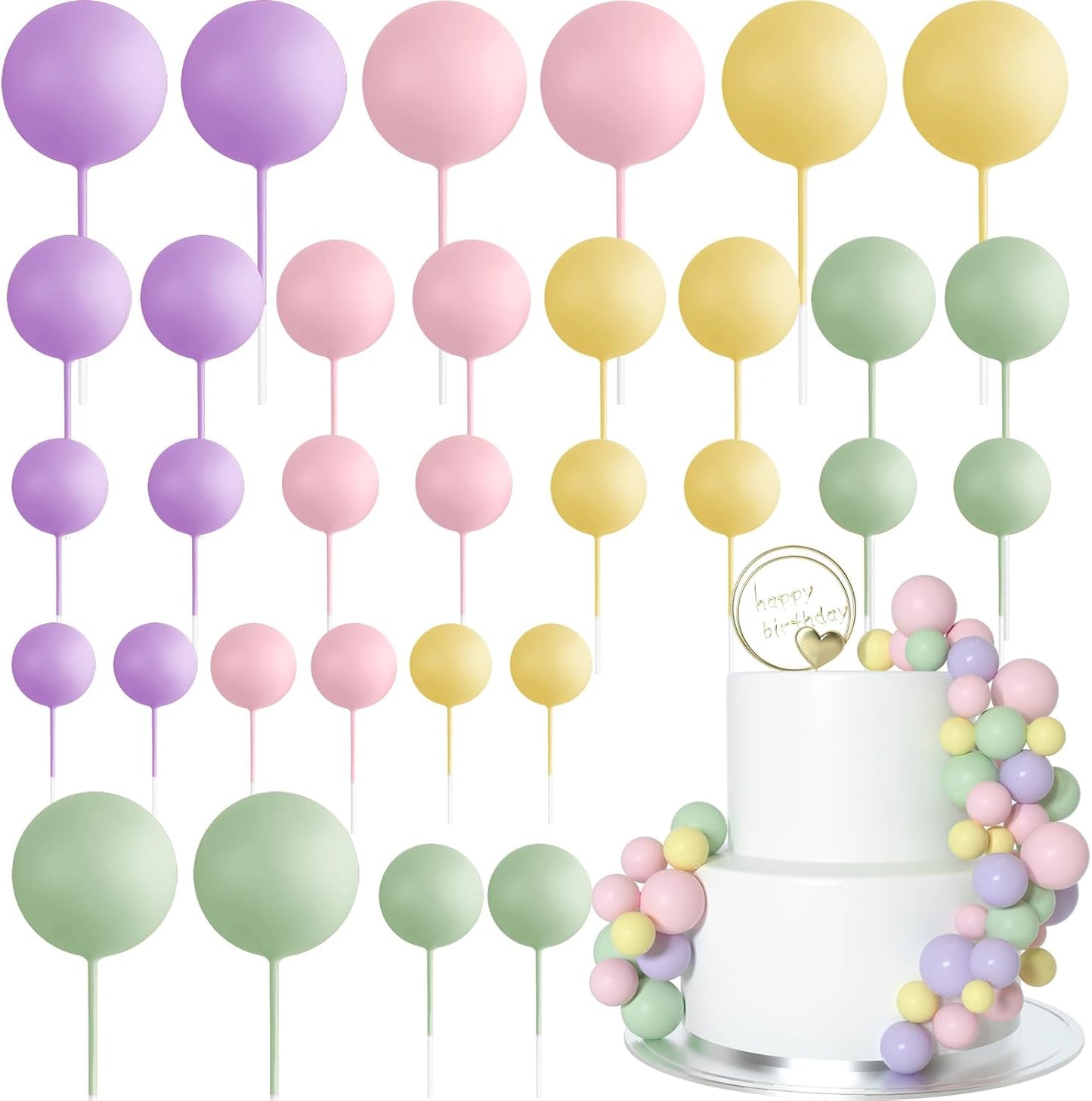 ASTARON-32-Pcs-Ball-Cake-Topper-Decorations-2056