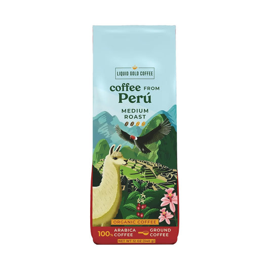 Liquid-Gold-Organic-Coffee-from-Peru,-Medium-Roast-Ground,-1-Bag-12-oz-476