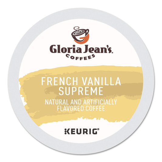 Gloria-Jean's-Cafés,-French-Vanilla-Supreme-K-Cup-Paquete-de-porciones-para-Keurig,1465