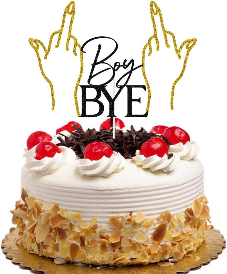 Boy-Bye-Cake-Topper,-Divorce/Break-up/Finally-Done/Freedom/Single-Cake-3265