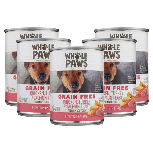 Whole-Paws,Chicken,Turkey-and-Salmon-Dog-Food,13.2-Ounce,(Pack-of-5)---------86