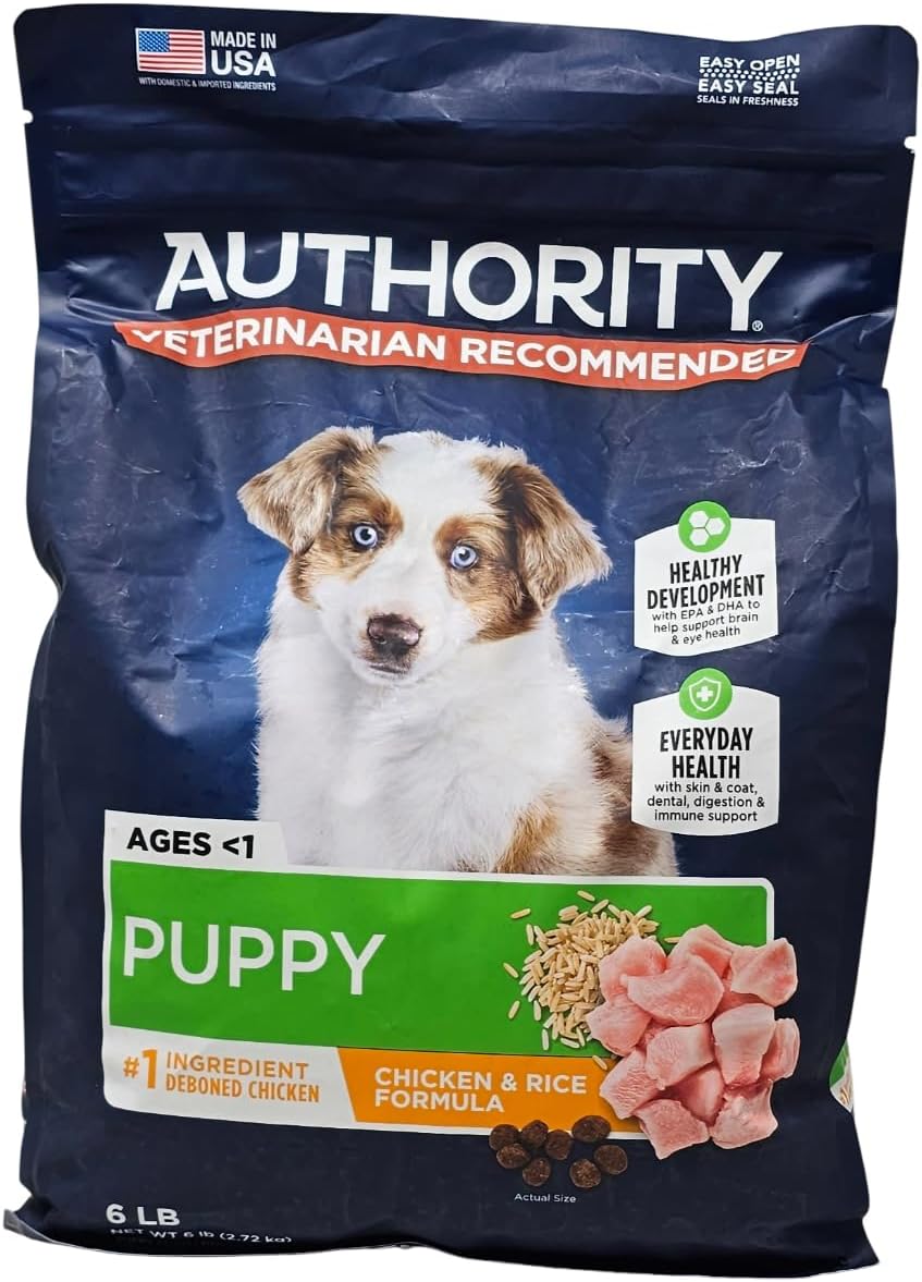 Authority-Puppy-Chicken-and-Rice-Dry-Dog-Food,-6-Pound-Bag-----972
