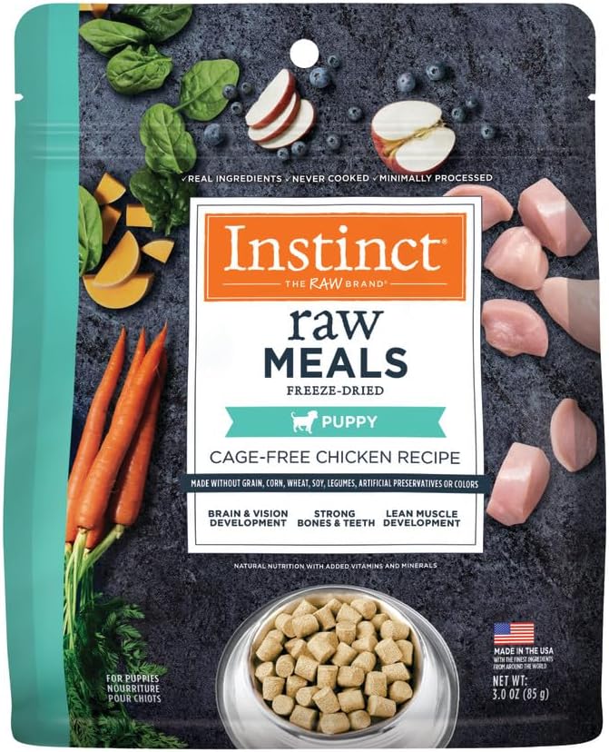 Instinct-Puppy-FreshDried-Bites,-Natural-Freeze-Dried-Dog-Food,-Grain-Free---Cage-Free-Chicken,-1330