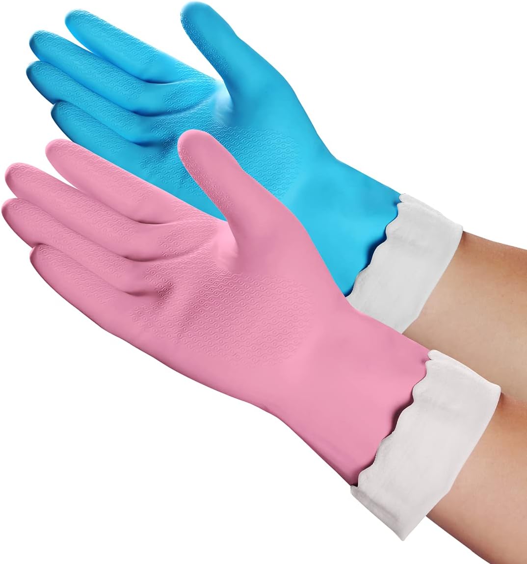 HSL-Household-Cleaning-Gloves---2-Pairs-Reusable-Kitchen-Dishwashing-Gloves-with-Latex-Free,-Cotton-1317