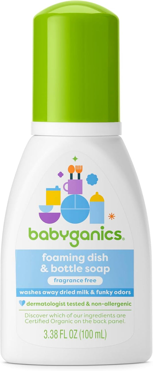 BabyGanics-Foaming-Dish-and-Bottle-Soap,-Fragrance-Free,-3.38-Ounce-----122