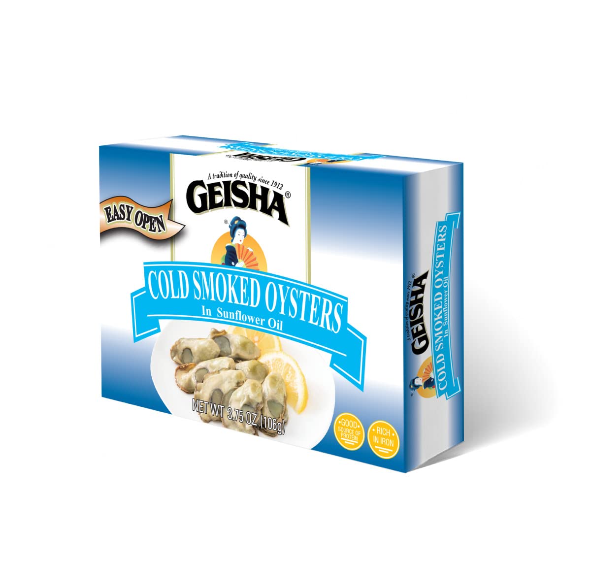 GEISHA-Ostras-ahumadas-frías-en-aceite-de-girasol-3.75-onzas-(paquete-de-ostras-850