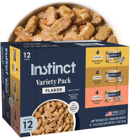 Instinct-Flaked-Entrees-in-Gravy,-Wet-Canned-Cat-Food,-Grain-Free---Variety-Pack,-1776