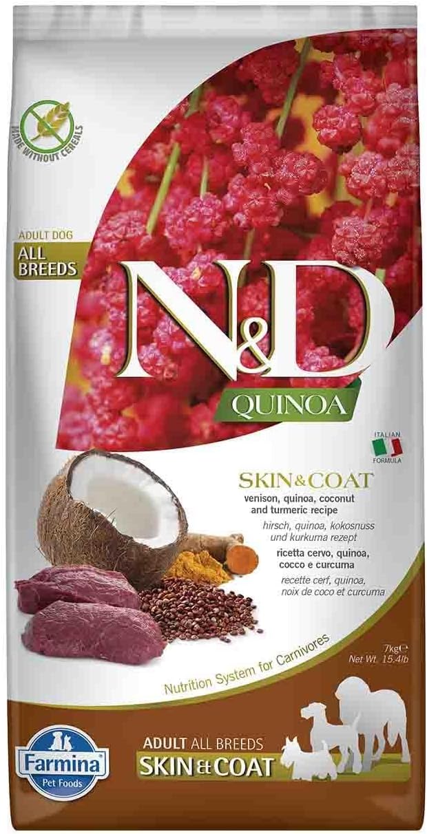 N&D-Farmina,-Quinoa-Skin-&-Coat-w/Venison,-Quinoa,-Coconut-635