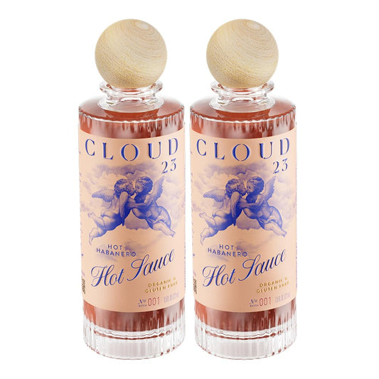 Cloud23 Salsa picante habanero picante (paquete de 2)