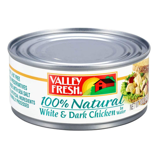 VALLEY-FRESH,-Chuck-Chicken-in-Water,-White-&-Dark,-10-Ounce-(Pack-of-650