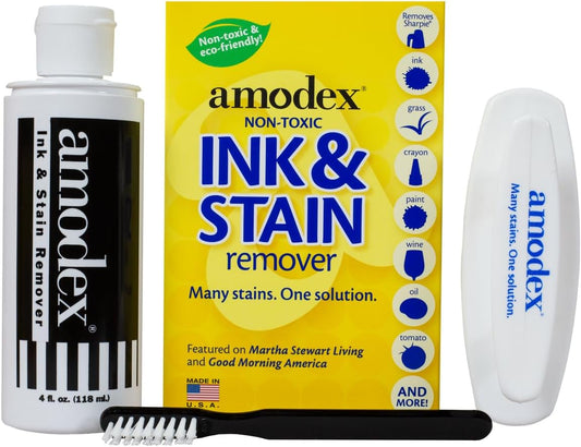 Amodex-Ink-&-Stain-Kit-with-Stain-Remover-Brushes,-Removes-Ink,-Sharpie,-1237