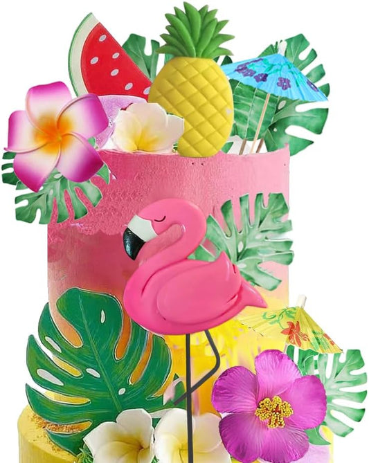 Flamingo-Cake-Toppers-Tropical-Pineapple-and-Hibiscus-4232