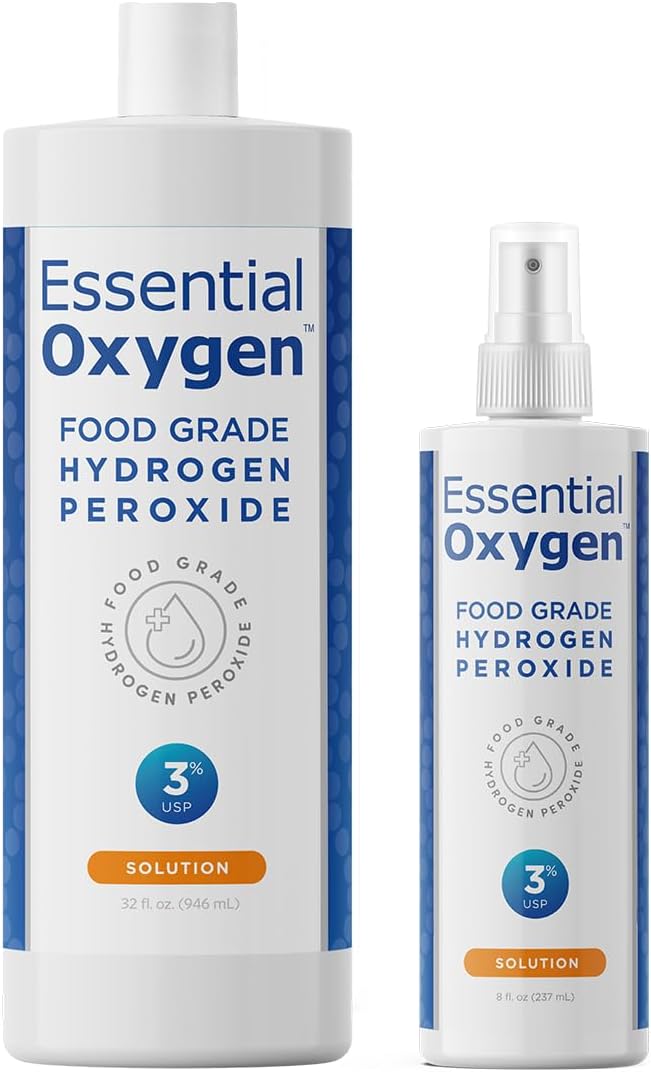 Essential-Oxygen,-Food-Grade-Hydrogen-Peroxide,-8-+-32-fl-oz,-Natural-Cleaner,-3%,-1-761