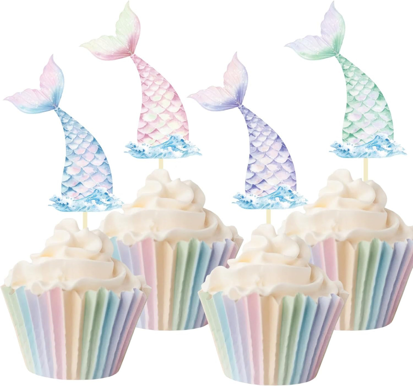 24-Pieces-Mermaid-Tail-Cupcake-Toppers-Under-55