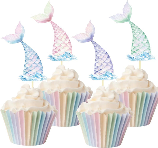24-Pieces-Mermaid-Tail-Cupcake-Toppers-Under-55