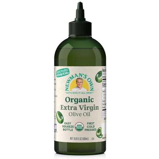 Newman’s-Own-Organic-Extra-Virgin-Olive-Oil,-First-Cold-Pressed-EVOO,-Easy-Bottle,-for-671
