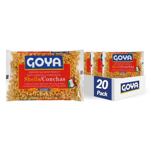Goya-Foods-Shells-Pasta,-16-Ounce-(Pack-of-20)-1116