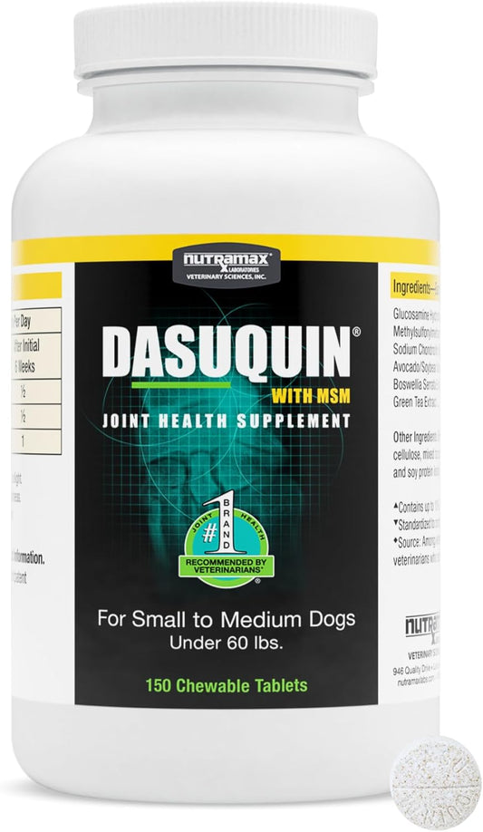 Nutramax-Laboratories-Dasuquin-with-MSM-Chewables,-Small/Medium-Dog,-150-Count,-White---555