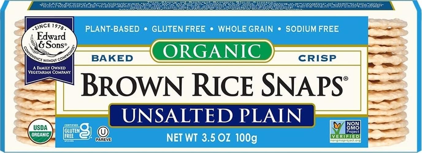 Edward-&-Sons-Organic-Brown-Rice-Snaps-Crackers,-Unsalted,-3.5-Oz------1498