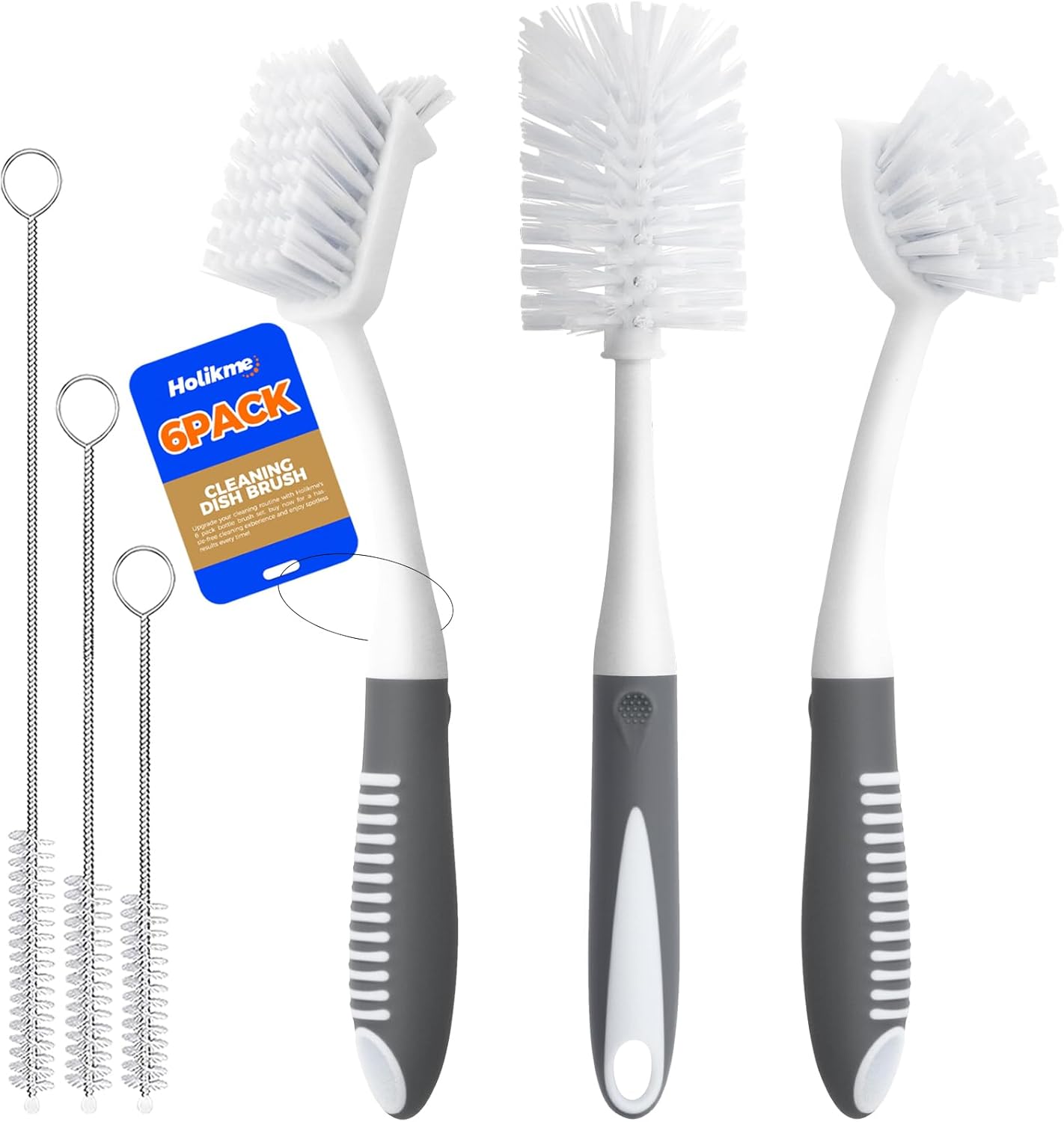 Holikme-6-Pack-Dish-Brush-Set-with-Bottle-Brush,-Dish-3065