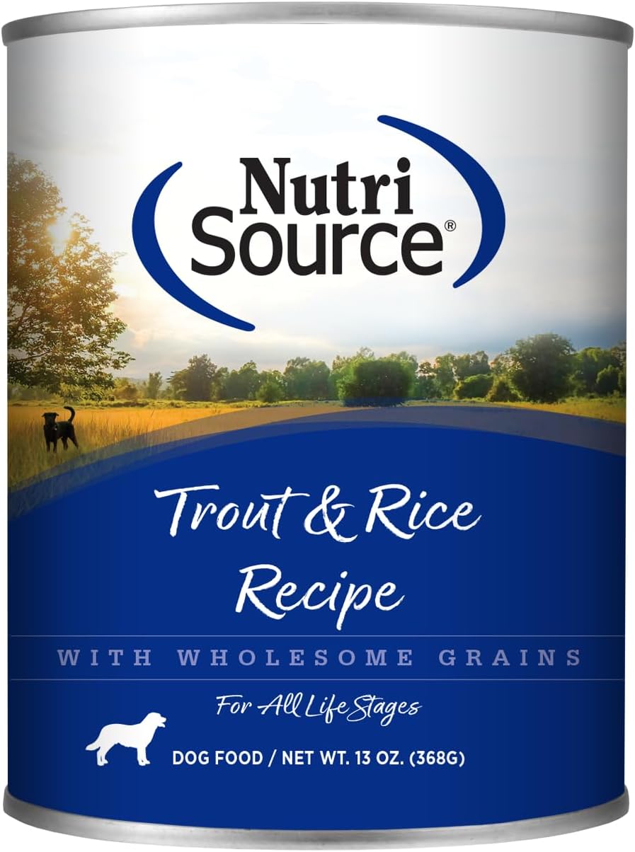 NutriSource-Comida-húmeda-para-perros,-trucha-y-arroz,-13-331