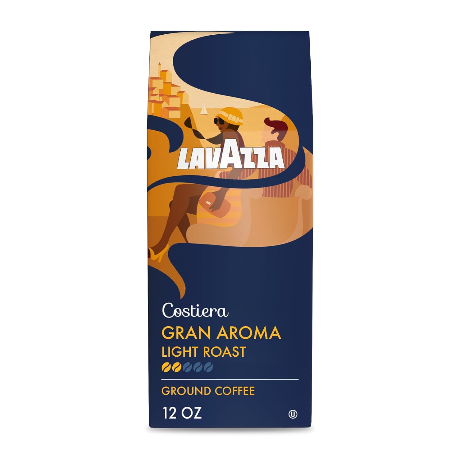 Lavazza-Costiera-Gran-Aroma-Ground-Coffee-12oz-Bag,-Light-Roast,-Smooth-and-Aromatic-2974