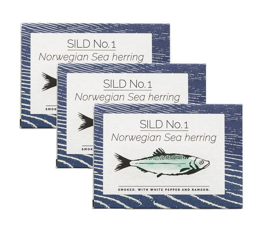 Fangst-Smoked-Herring-|-Canned-Nordic-Herring-with-White-Pepper-and-Ramson-|-282