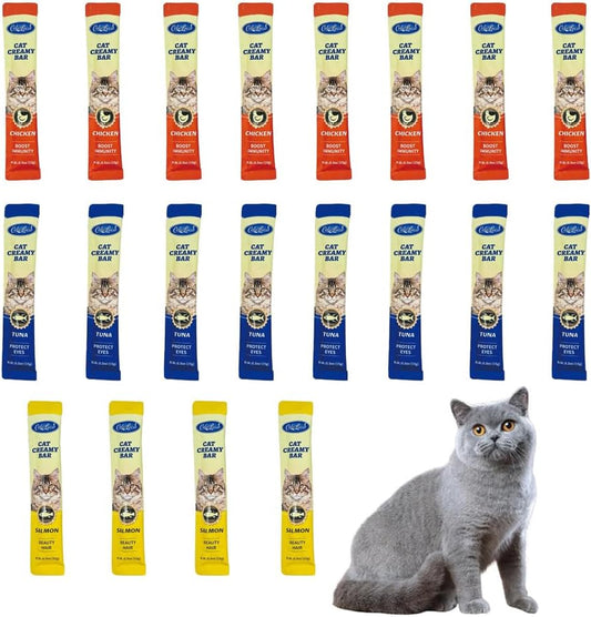 20-Tubes-Creamy-Lickable-Cat-Treats-Squeezable-Creamy-Puree-Cat-Treat-with-Chicken-Salmon-100
