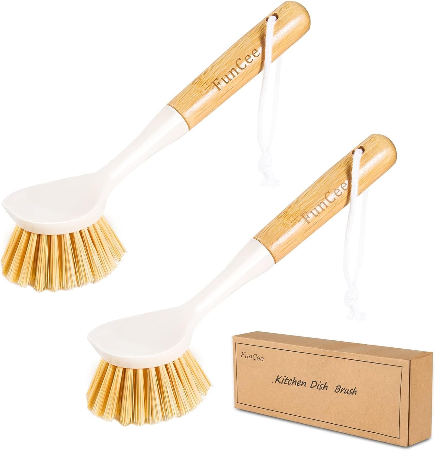 FunCee-2-Pack-Kitchen-Dish-Brushes-with-Bamboo-Handle,-Dish-Scrubber-Built-in-Scraper,-Scrub-Brush-1162
