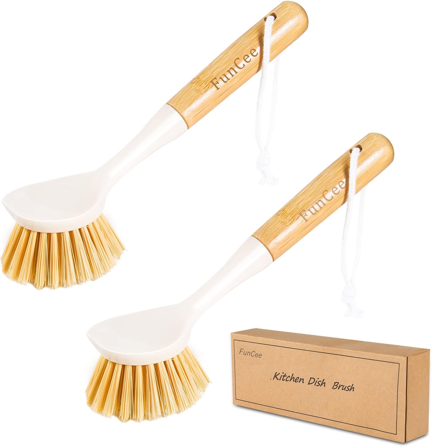 FunCee-2-Pack-Kitchen-Dish-Brushes-with-Bamboo-Handle,-Dish-Scrubber-Built-in-Scraper,-Scrub-Brush-1162