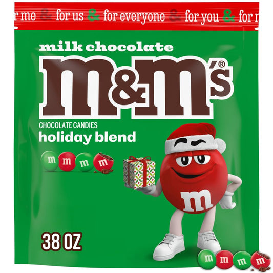 M&M'S Milk Chocolate Red & Green Christmas  38 oz
