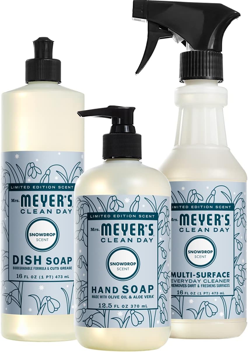 Mrs.-MEYER'S-Kitchen-Set,-Dish-Soap,-Hand-Soap,-and-Multi-Surface-Cleaner,-3-84