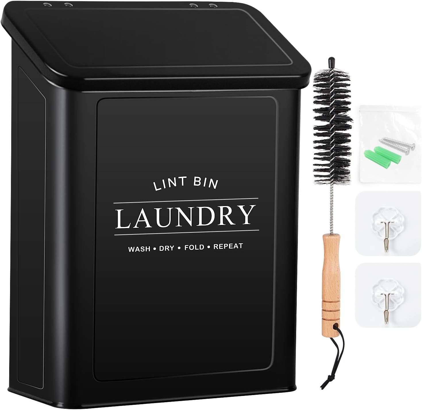 Magnetic-Lint-Bin-for-Laundry-Room,-Metal-Lint-Trash-Can-with-Lid-274