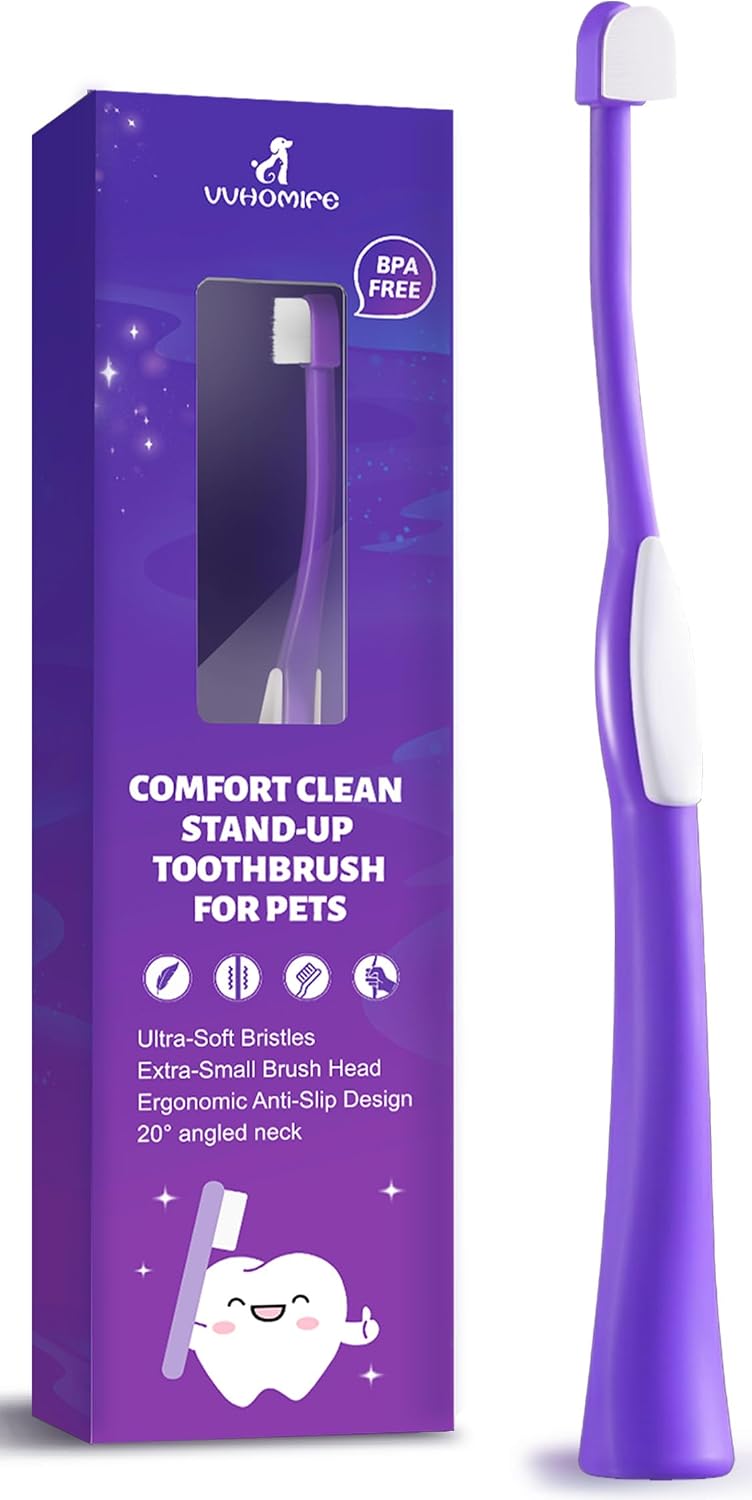Zero-Pressure-Pet-Toothbrush-for-Cats-&-Small-Dogs,-Purple-|-Gentle-Gum-Comfort.-1080