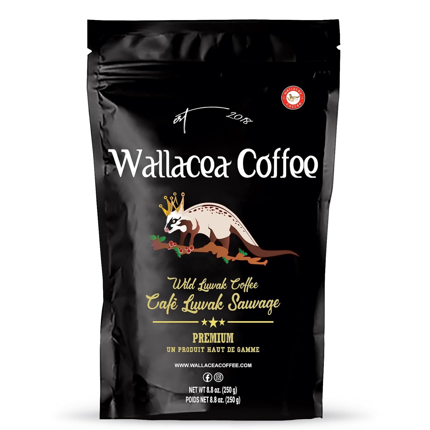 Wallacea-Coffee-Certified-Wild-Kopi-Luwak---Granos-de-café,-café-Kopi1520
