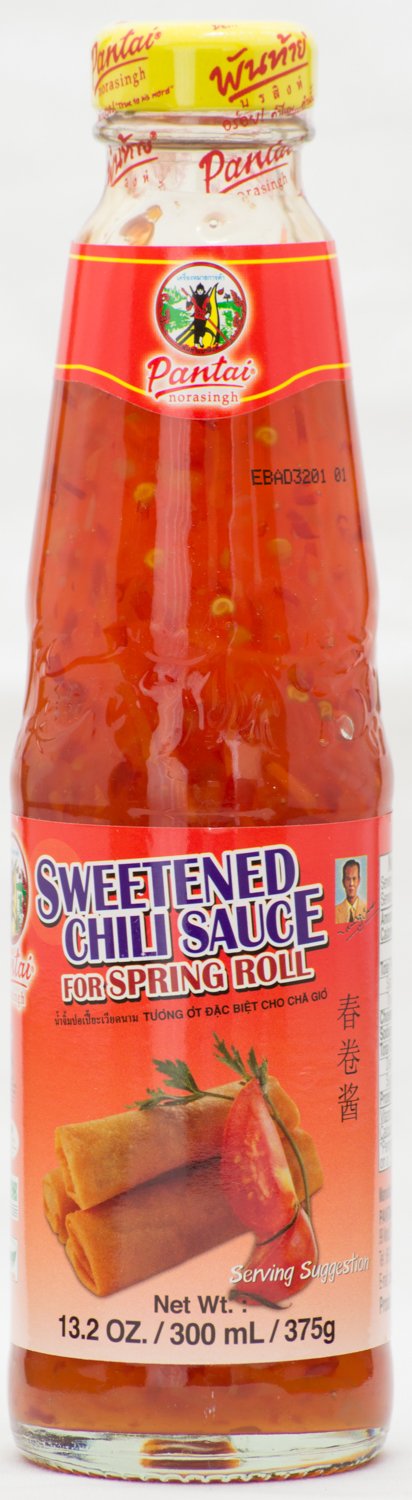 Pantainorasingh-Thai-Sweetened-Chili-Sauce-for-Spring-Rolls,-13.2-ounces-(3-Bottles)-103