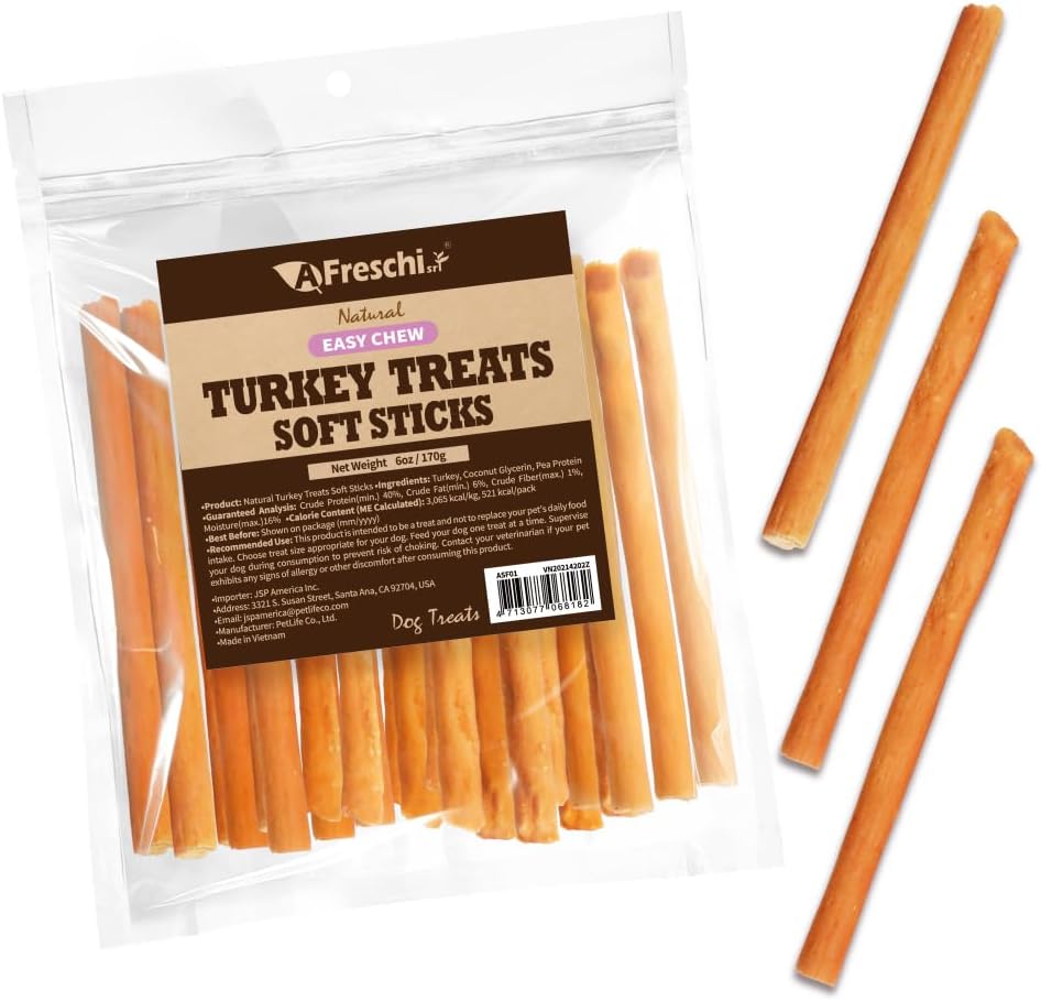A-Freschi-srl-Soft-Turkey-Dog-Treats,-USA-Sourced-Trukey,-All-Natural,-Hypoallergenic,-Low-Fat,-2386