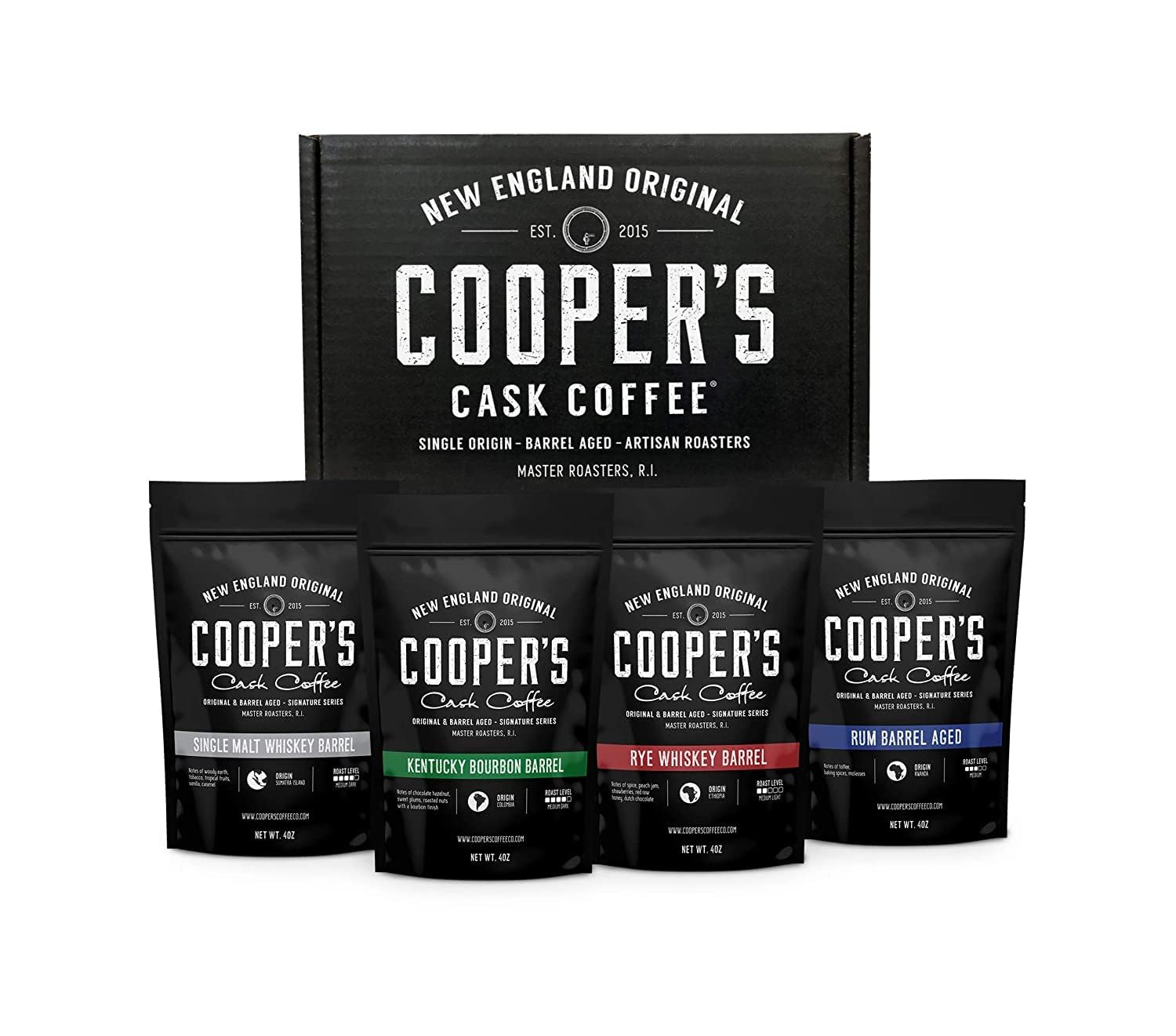 Bourbon-&-Whiskey-Barrel-Aged-Coffee-Box-Set-with-Four-Whole-Bean-Single-1773