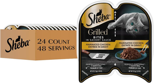 Sheba-Perfect-Portions-Grilled-in-Savory-Sauce-Adult-Wet-Cat-Food,-Marinated-Chicken-956