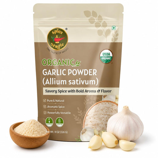 Spice-Magic-Organic-Garlic-Powder-(Allium-sativum),8-oz-(226-g)-|-Finely-392