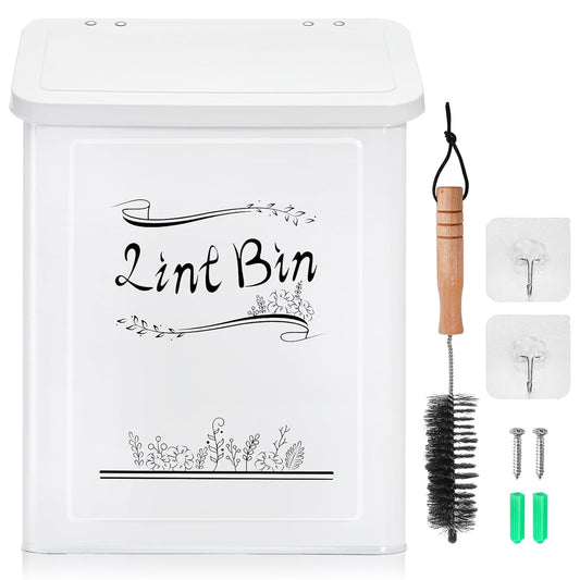Magnetic-Lint-Bin,-Wall-Mounted-Lint-Trash-Can-with-Brush,-724