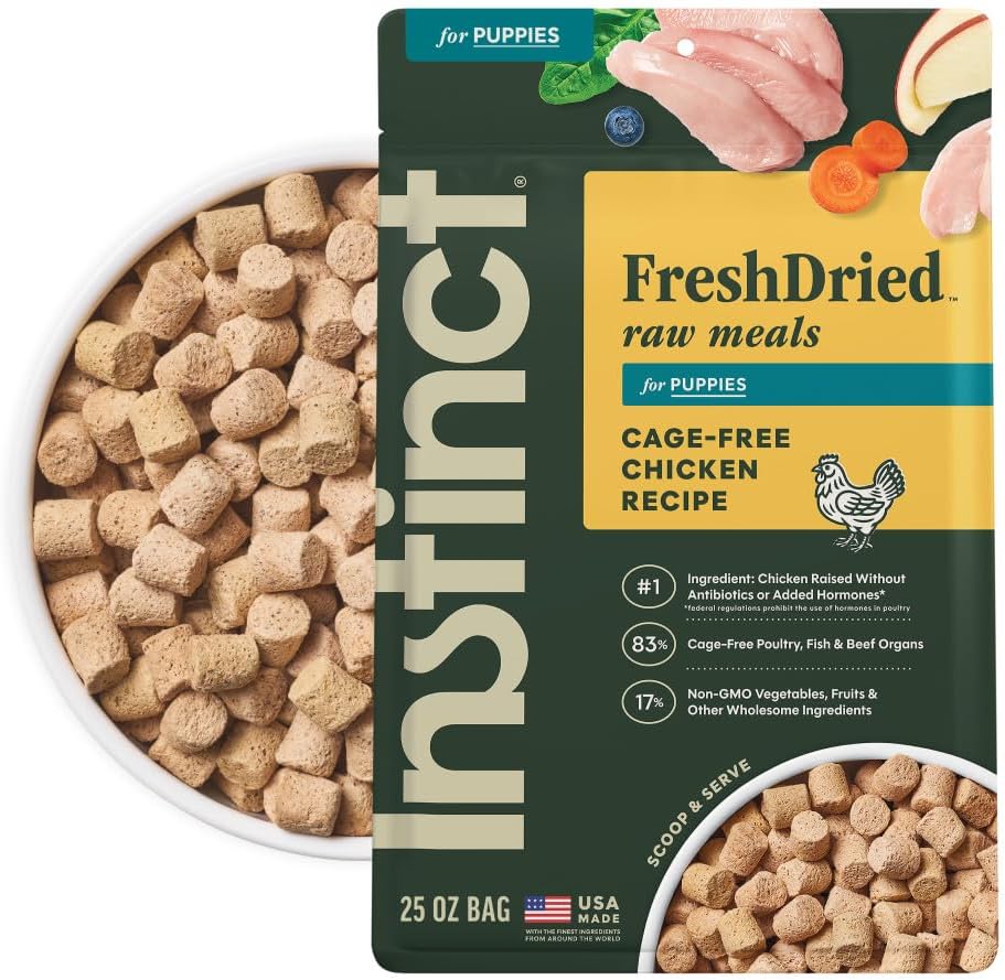 Instinct-Puppy-FreshDried-Bites,-Natural-Freeze-Dried-Dog-Food,-Grain-Free---Cage-Free-Chicken,-1674