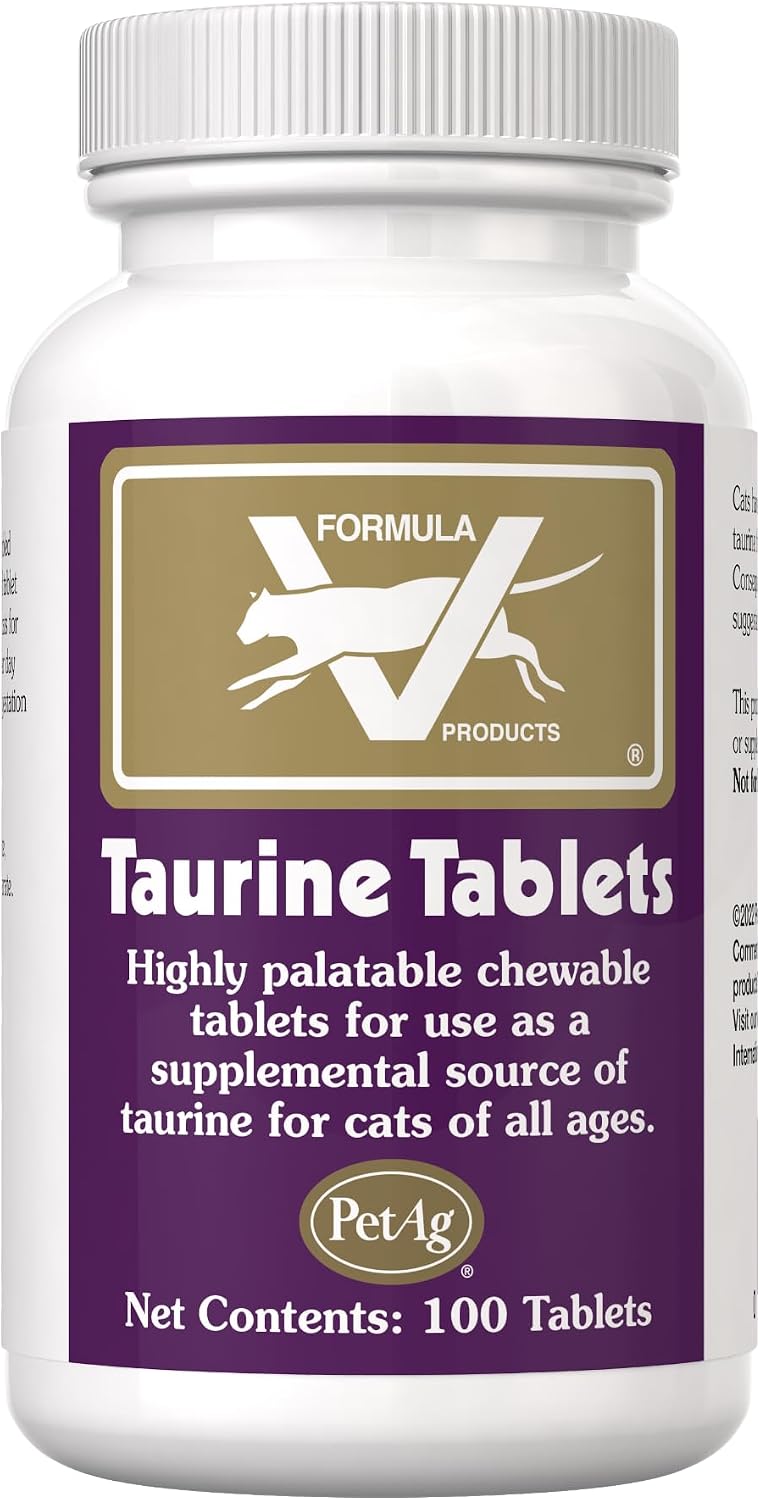 PetAg-Taurine-Tablets-for-Cats---100-Tablets---Daily-Use,-Chewable-Supplement-for-1053